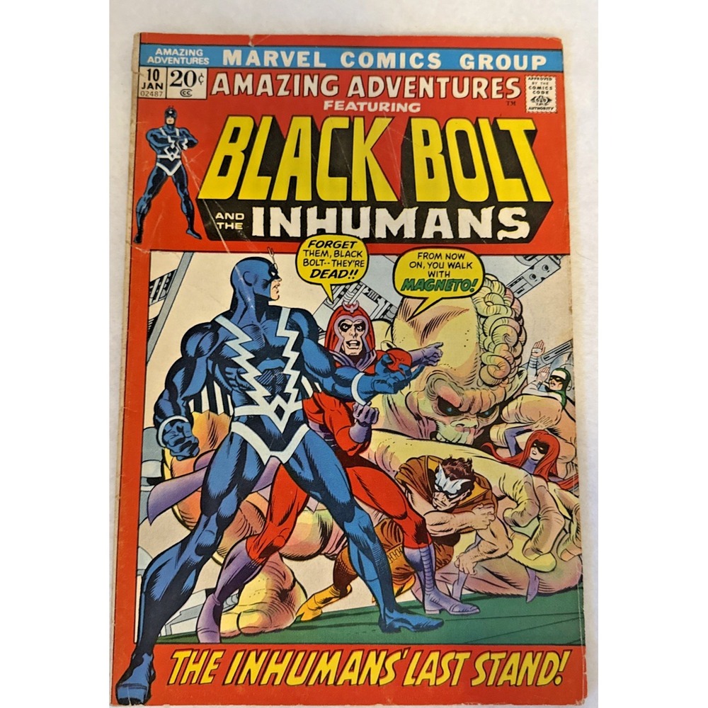 Marvel Amazing Adventures #10 1972 Black Bolt Inhumans Magneto Bronze Age Comic